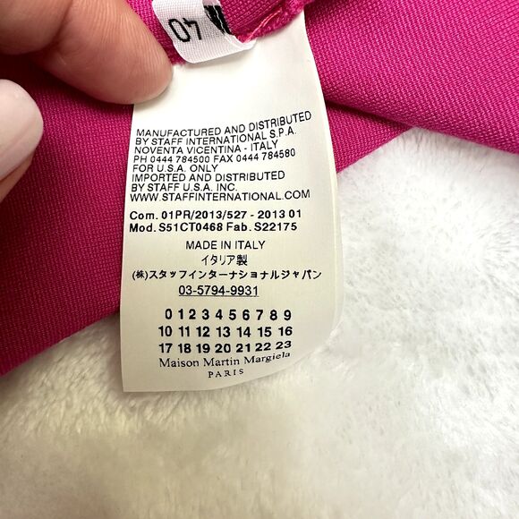 Maison Martin Margiela Women's Pink Midi Sheath Dress Sz 40/4 Knit Jersey Italy - Picture 15 of 16